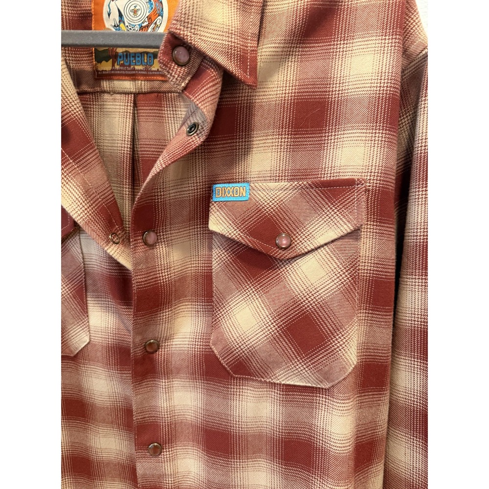 Dixxon Flannel Company Shirt Mens Plaid Pueblo Pearl Snap Button Long Sleeve L - Picture 2 of 16